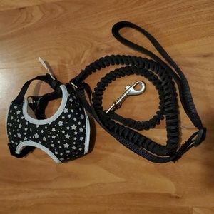 Whisker City Black Stars Cat Harness